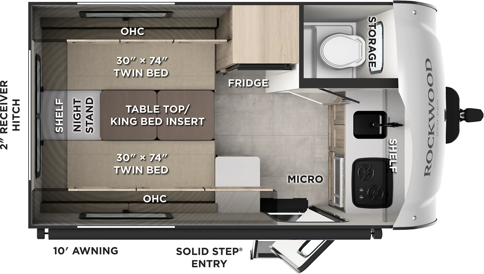 Rockwood Geo Pro G15LE Floorplan